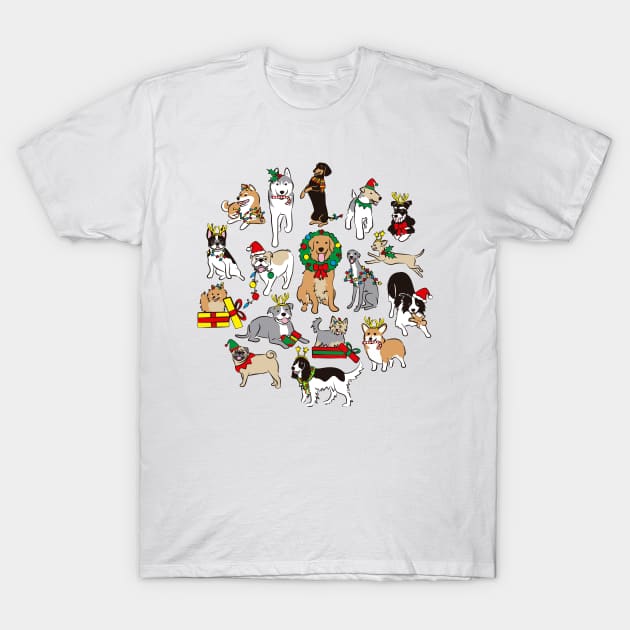 Happy Dogs Christimas T-Shirt by AnaAnaDesign